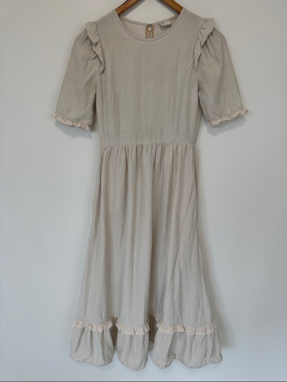 Wilfred Le Fou Aimery Dress Linen Blend Beige Sz0